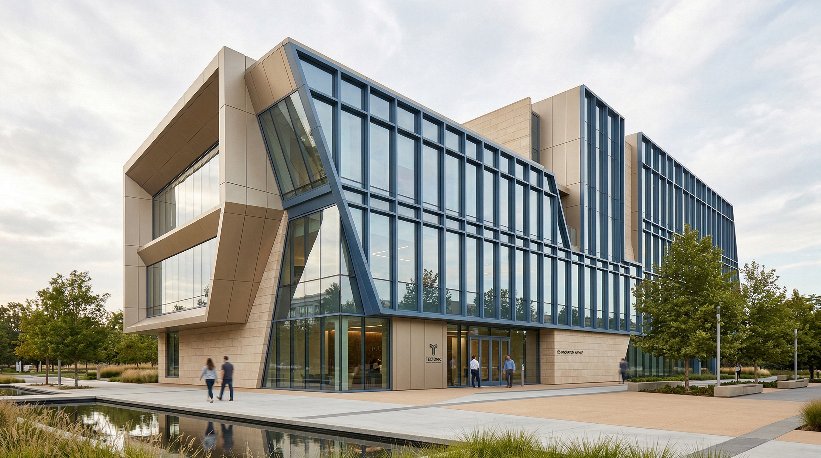 Architektonische Linien eines modernen Gebäudes